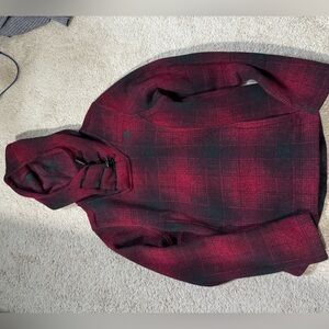 Plaid Hooded Women's Sweater